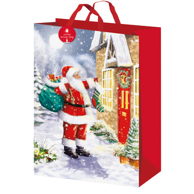 JUMBO CLASSIC SANTA WOVEN SHOPPER