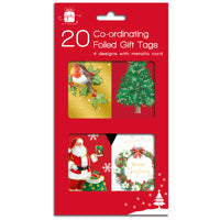 20 PACK ELEGANT XMAS GIFT TAGS