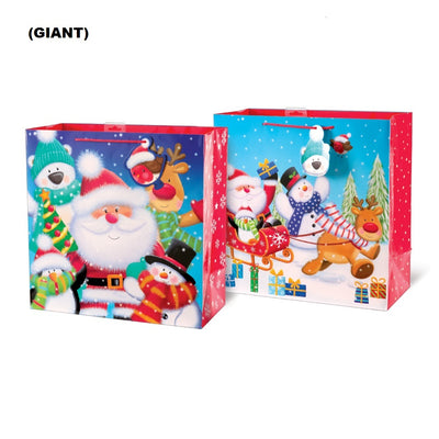 GIANT SANTA AND FRIENDS GIFT BAG