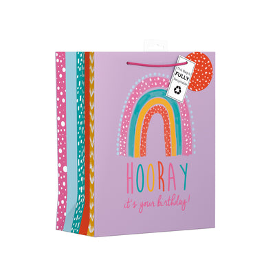 RAINBOW HOORAY LARGE GIFT BAG