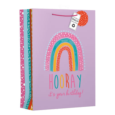 RAINBOW HOORAY EXTRA LARGE GIFT BAG