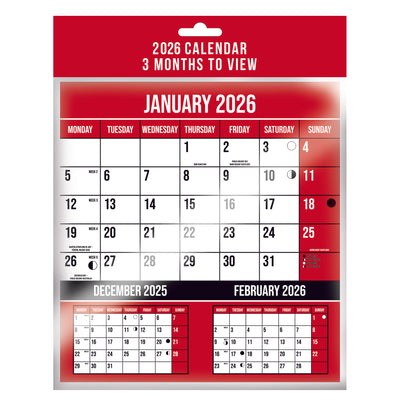 COMMERCIAL 3 MONTH TO VIEW 2026 CALENDAR
