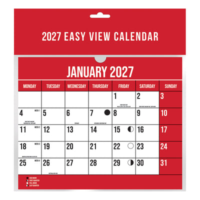 EASY VIEW 2027 COMMERCIAL CALENDAR
