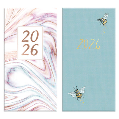 SLIM WEEK TO VIEW ASST. DESIGNS POCKET 2026 DIARY