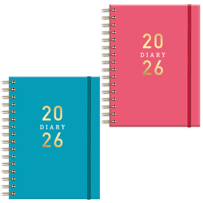 DAY TO PAGE A5 ASST. DESIGNS 2026 DIARY ORGANISER