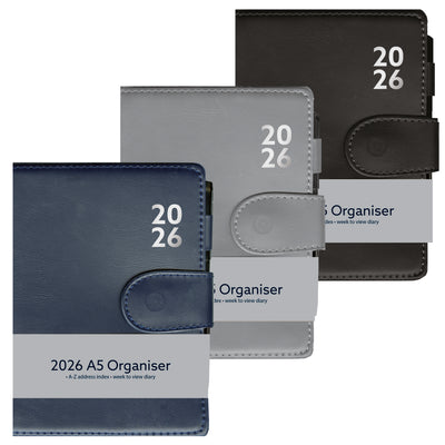 A5 WEEK TO VIEW 2026 DIARY ORGANISER WITH PEN