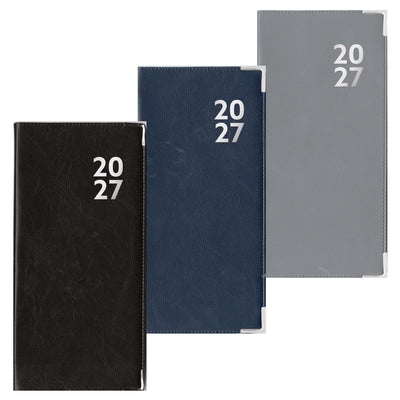 SLIM WEEK TO VIEW PVC 2027 POCKET DIARY