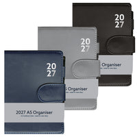 A5 WEEK TO VIEW PVC 2027 DIARY ORGANISER WITH PEN