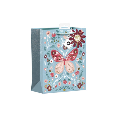 MEDIUM FLORAL BUTTERFLY GIFT BAG