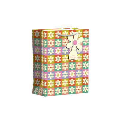 MEDIUM RETRO FLORAL GIFT BAG
