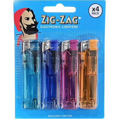 PACK OF 4 ZIG ZAG ELECTRONIC LIGHTERS