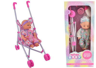 23CM BABY DOLL AND STROLLER