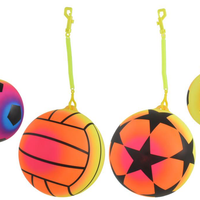 ASST. 10" NEON BALL WITH KEY CHAIN