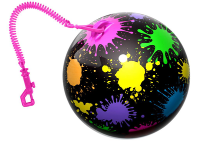 NEON SPLAT BALL WITH KEY CHAIN (DEFLATED)