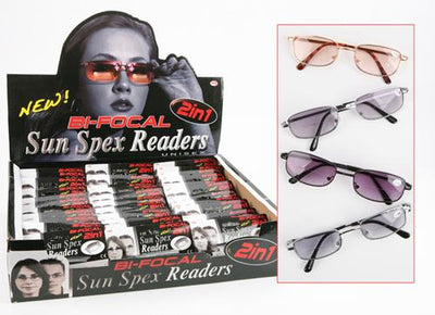 4 ASST. STRENGHTS BI-FOCAL SUNGLASSES READING GLASSES