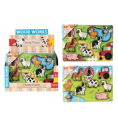 WOODEN CHUNKY FARMYARD PUZZLE