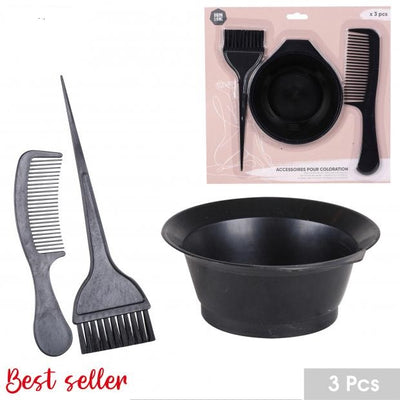 3 PCE HAIR DYE SET
