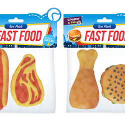 2 PACK ASST, SQUEAKY DOG TOYS