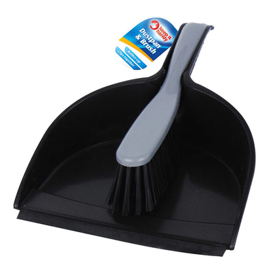 PLASTIC DUSTPAN AND BRUSH SET