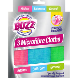 3 PACK MICROFIBRE CLOTHS