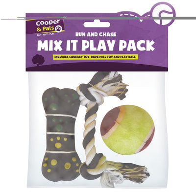 3 PACK MIX IT DOG TOY SET