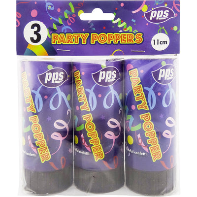 3 PACK JUMBO PARTY POPPERS
