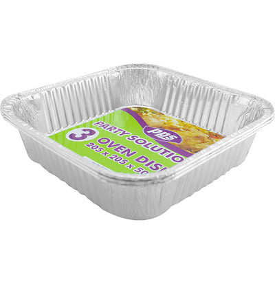 3 PACK SQUARE FOIL OVEN DISH