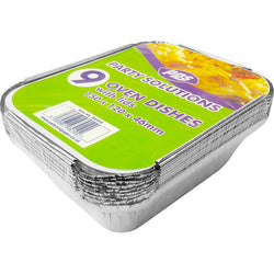 9 PACK FOIL OVEN DISHES WITH LIDS