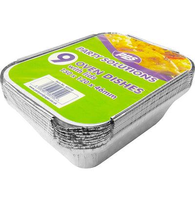 8 PACK FOIL OVEN DISHES WITH LIDS