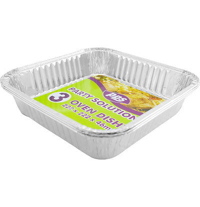 3 PACK SQUARE FOIL OVEN DISHES