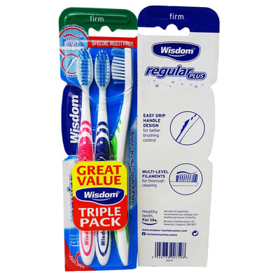 3 PACK WISDOM TOOTHBRUSH