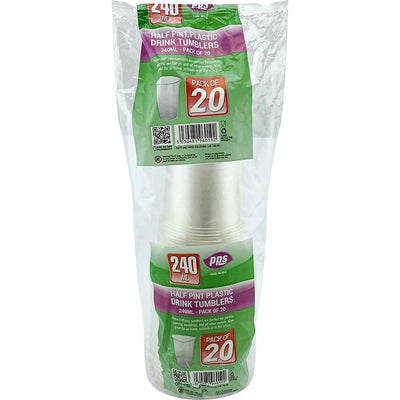 20 PACK HALF PINT TUMBLERS