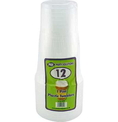12 PACK 1 PINT PLASTIC TUMBLERS