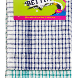 PACK OF 3 COTTON TEA TOWELS