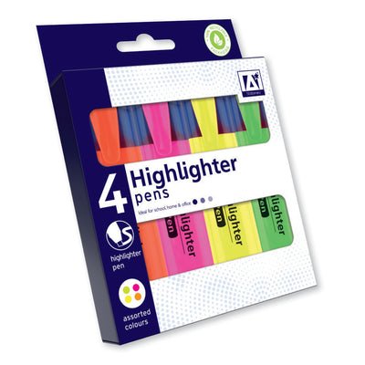 PACK of 4 ASST. HIGHLIGHTERS