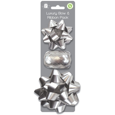 SILVER BOW AND RIBBON PACK