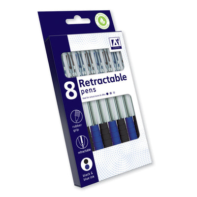 6  PACK ASST. RETRACTABLE PENS