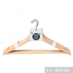 PACK OF 5 WOODEN HANGERS