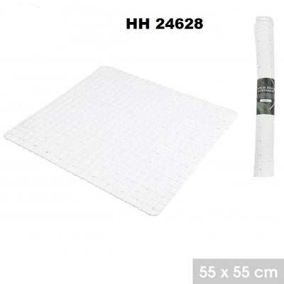 55CM X 55CM WHITE ANTI-SLIP BATH MAT