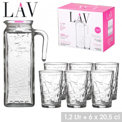 PITCHER AND 6 GLASSES SET