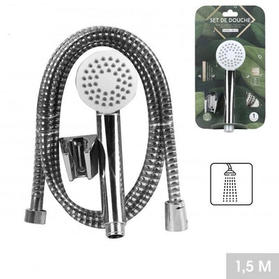 CHROME SHOWER HEAD WITH 1.5MTR SHOWER HOSE