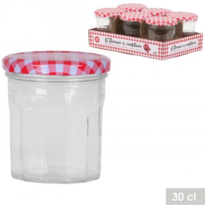 PACK OF 6 300ML STORAGE JARS WITH LIDS