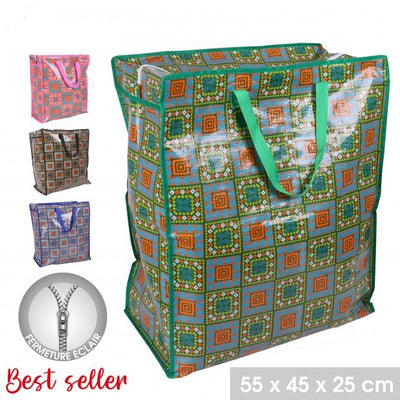 4 ASST. 50X45X25CM WOVEN SHOPPING BAG