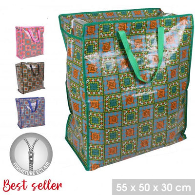 4 ASST. 55X50X30CM WOVEN SHOPPING BAG
