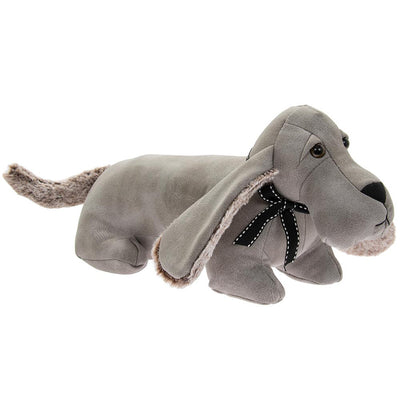 GREY DACHSHUND DOORSTOP