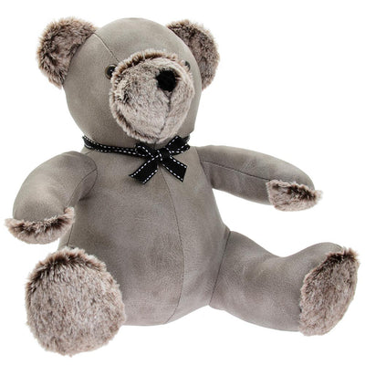 GREY TEDDY DOORSTOP