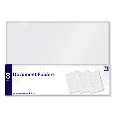 8 PACK A4 DOCUMENT WALLETS