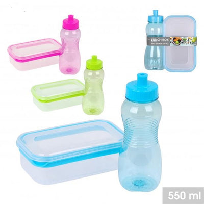 550ML LUNCH BOX AND DRINK BOTTLE SET