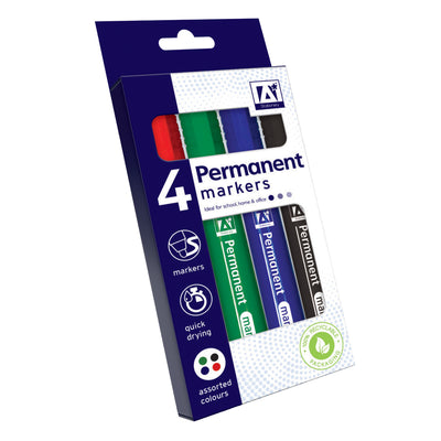 PACK OFF 4  ASST. PERMANENT MARKERS