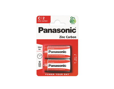 PACK OF 2  R14 C PANASONIC BATTERIES